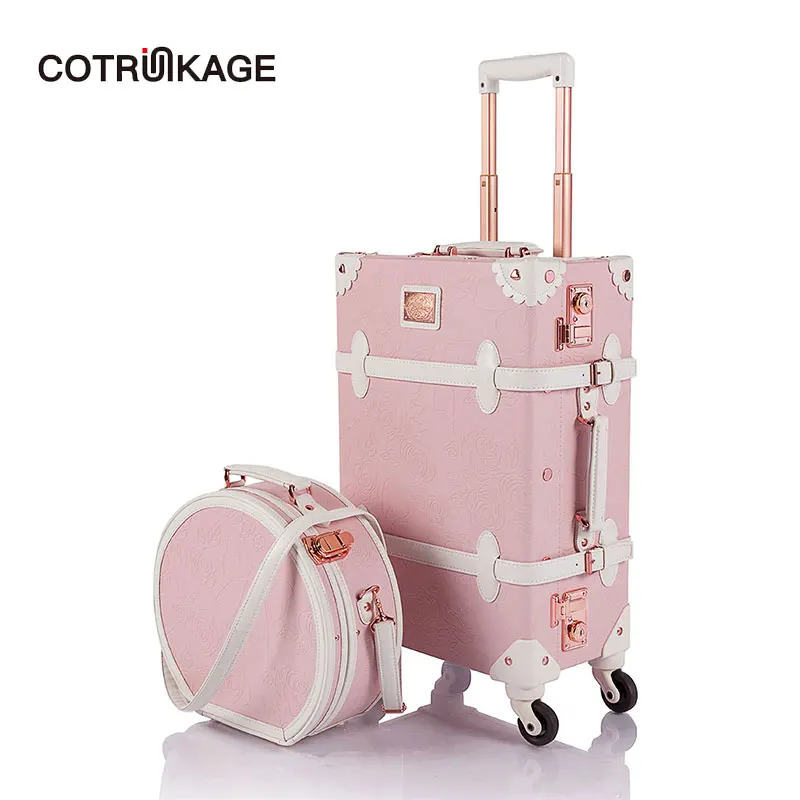 COTRUNKAGE 20 &quotвинтажный комплект дорожных чемоданов TSA замок для переноски чемодана