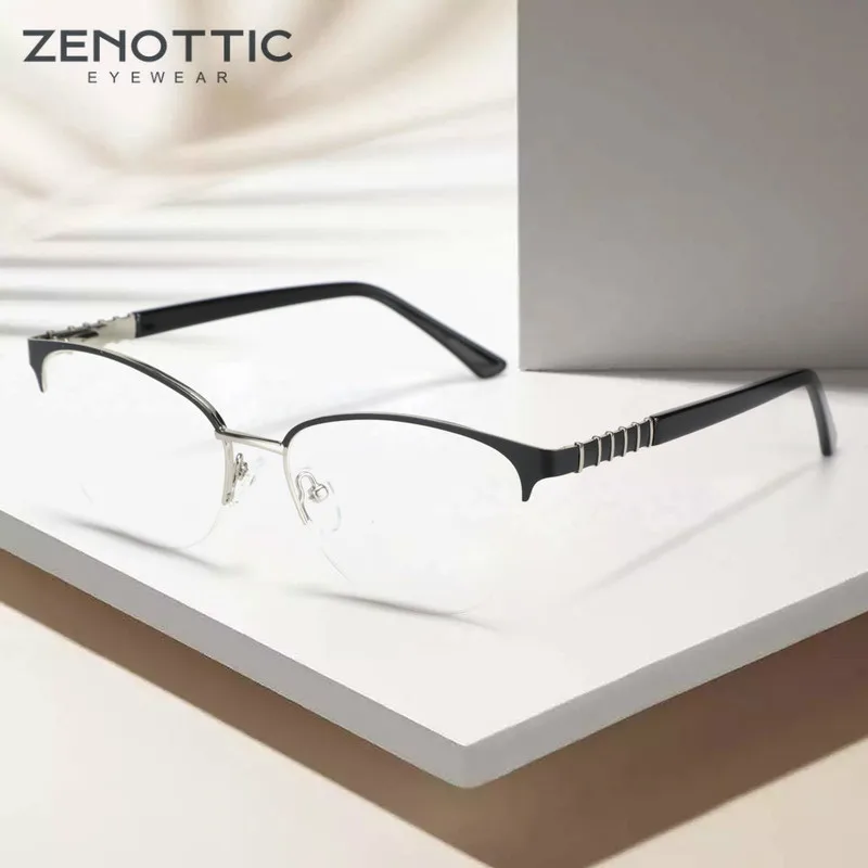 ZENOTTIC титановые сверхлегкие очки для женщин из сплава по рецепту квадратные