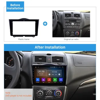 

Harfey Car 2Din Auto Radio In Dash Fascia Stereo Panel Bezel Trim kit Cover 9" Frame Mount For 2018+ LADA GRANTA OEM Style ABS