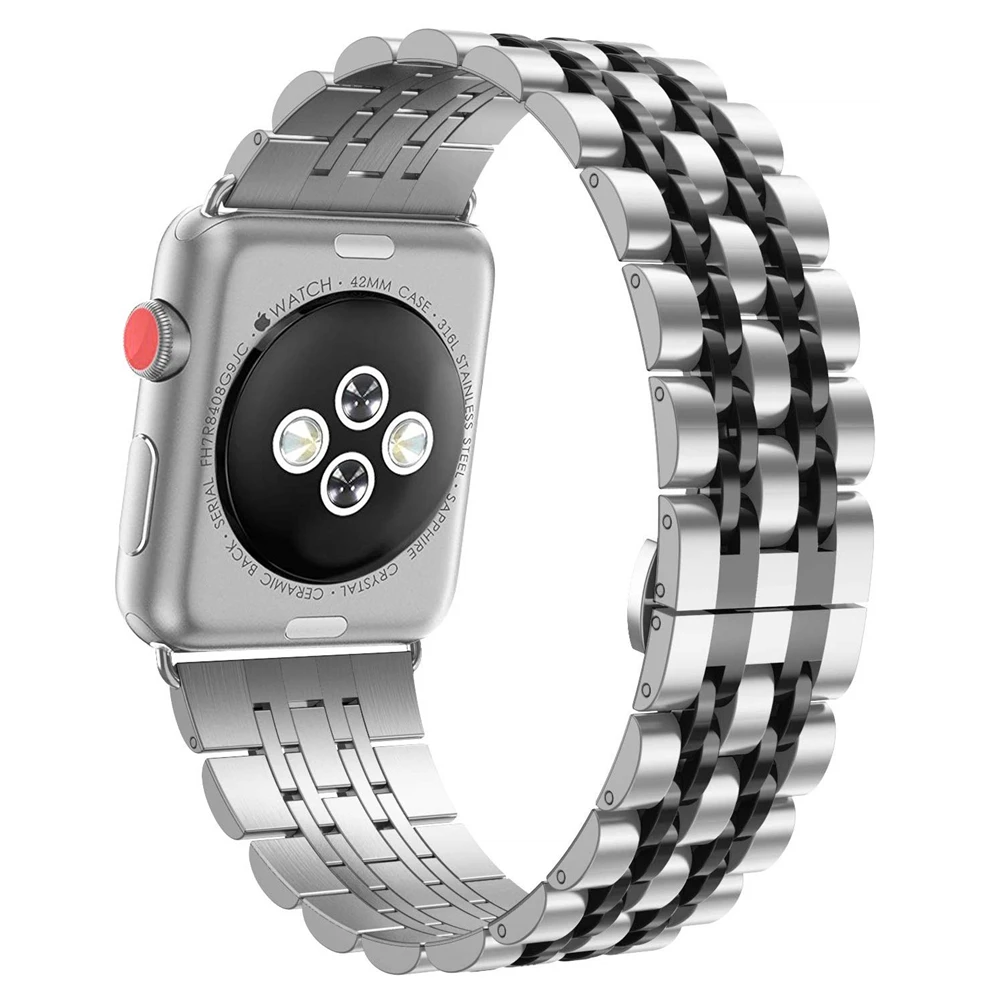 Ремешок для часов из нержавеющей стали apple Watch series 5 полос 44 мм Корреа деловой