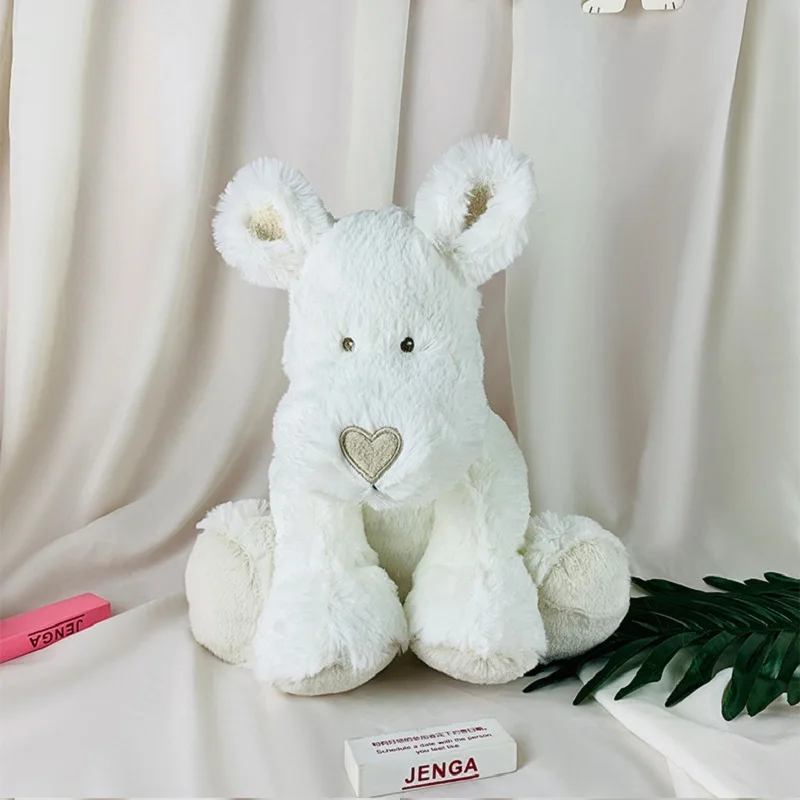 

2020 New Selling White Dog Plush Toy Baby Short Plush Soothing Doll Stuffed Animal Kawaii Soft Gift For Children