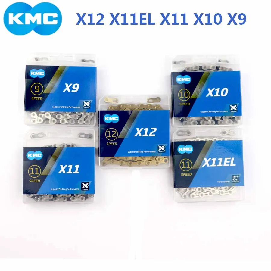 Оригинальная велосипедная цепь KMC X12 X11EL X11 X10 X9 с 10 скоростями MTB шатун Shimano/SRAM 9 11 12s