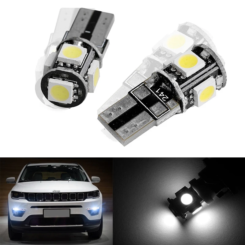 2 предмета W5W T10 5050 5SMD чип светодиодный лампы Стоянкы Автомобилей Автомобиля