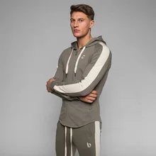 [Seconds Hair] осенние новые стильные мужские толстовки и толстовки, облегающие спортивные повседневные пальто для фитнеса