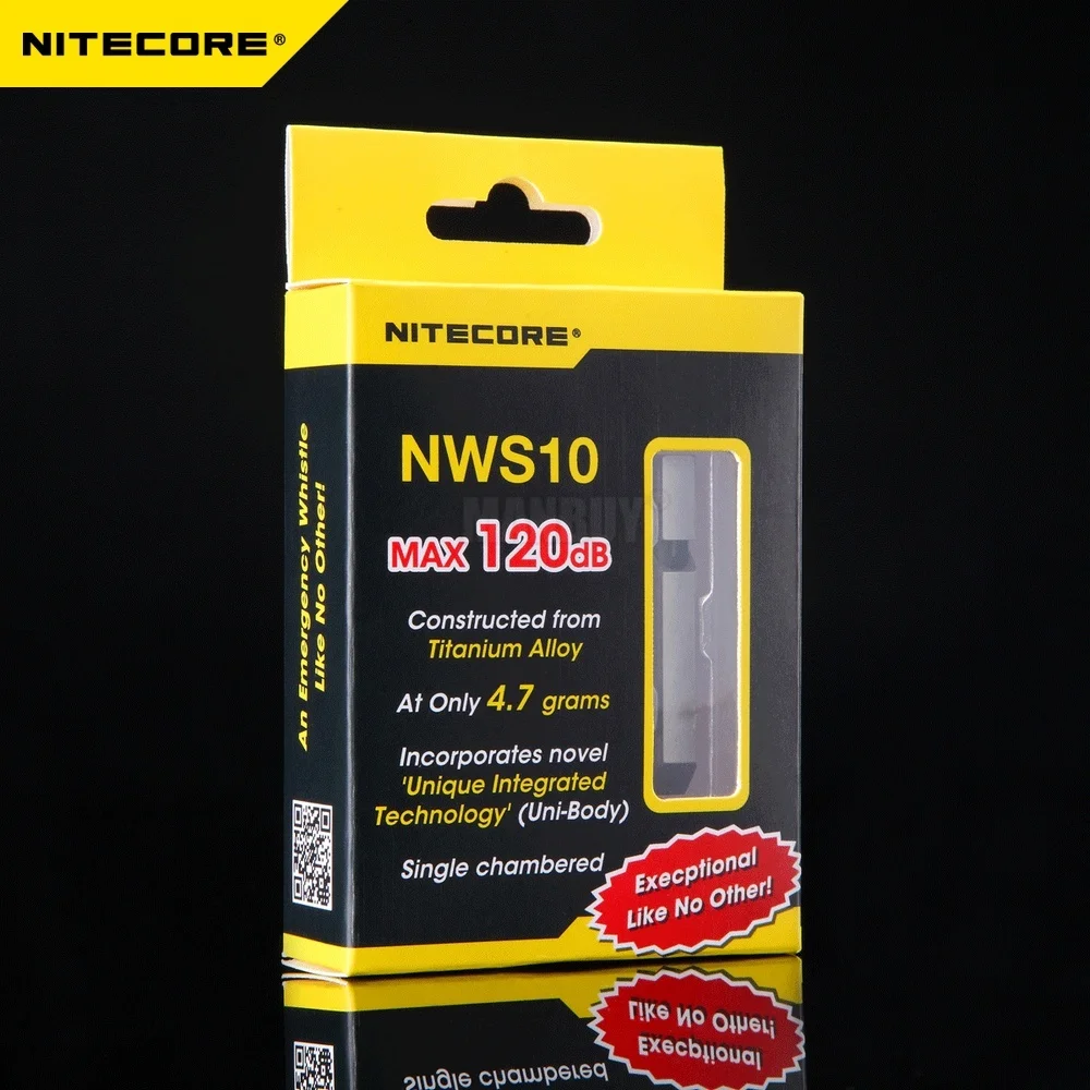 2020 NITECORE дБ уличный экстренный спасательный свисток для выживания NWS10 титановый