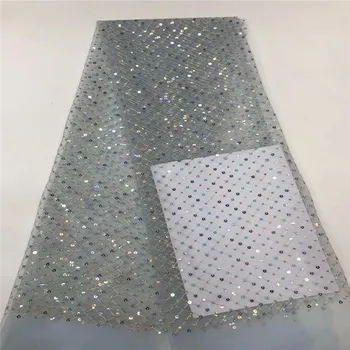 

Lace Fabric African Lace Fabric Blue High Quality Lace with Sequin,green latest Embroidered Net Nigerian Lace Fabrics for Dress