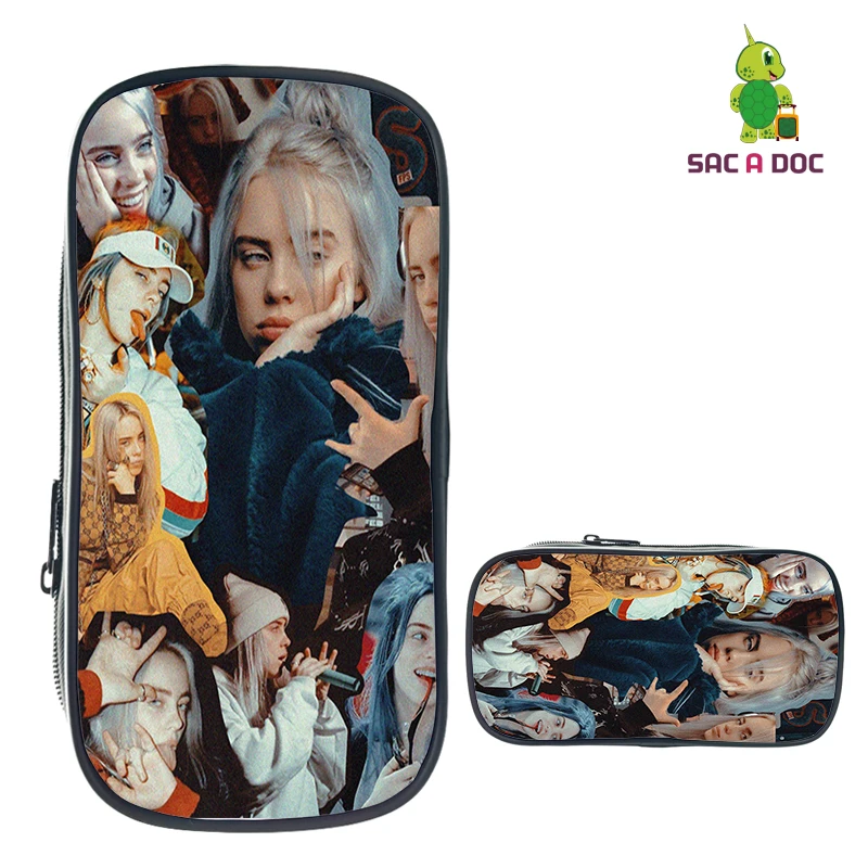 Billie Eilish, школьный рюкзак для девочек, женская сумка для колледжа, сумка для книг, дорожные сумки на плечо, подростковые холщовые рюкзаки, Mochila Escolar - Цвет: Прозрачный