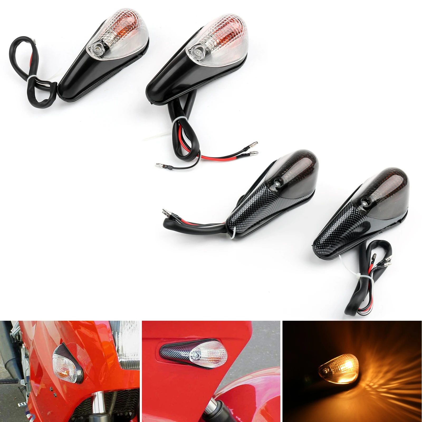 Areyourshop для Kawasaki Ninja EX 250 1988-2007 Передние поворотники 5," аксессуары для мотоциклов
