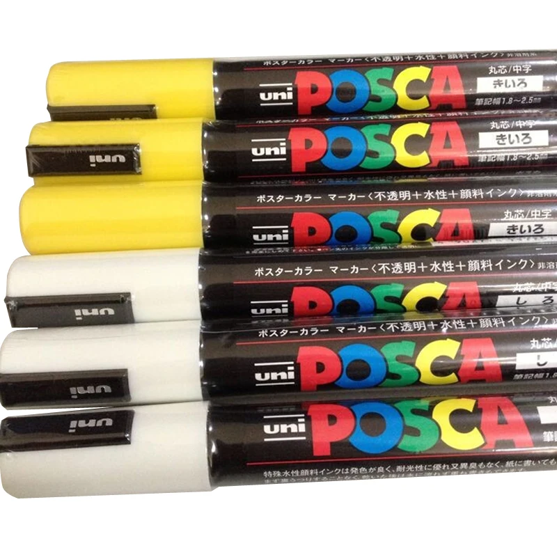 Японский Перманентный маркер POSCA 1 шт. на водной основе с круглым наконечником 8 2 5