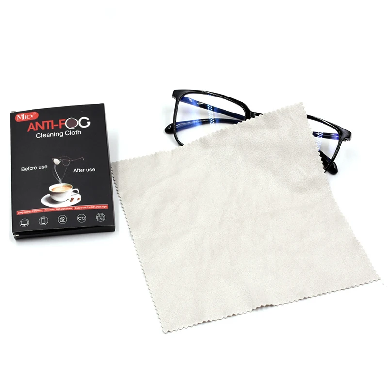 

BCLEAR New 15x15cm Eyeglasses Anti-fog Cloth Nylon Suede Cloth Fabric Glasses Cleaner for Spectacles Lenses Camera Phone Screen
