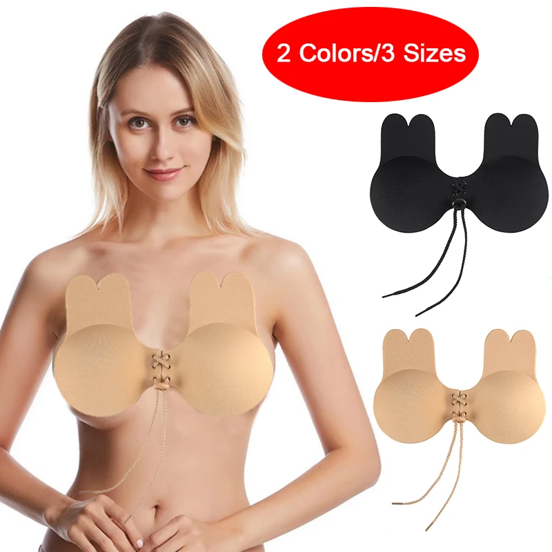 Silicone Adhesive Sticky Bras For Women Sexy Rabbit Strapless Bra Breast Lift Tape Sujetador Invisible Lingerie Pad Push Up Bra