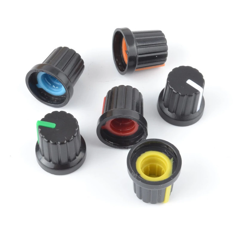 Passive Components 6mm Knurled Plastic Knob 15mm Potentiometer Volume