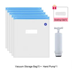Versatile 3D Printer Filament Storage Bag with Handle and Air Pump for Optimal Drying and Preservation (Kit A 5pcs bag pump)