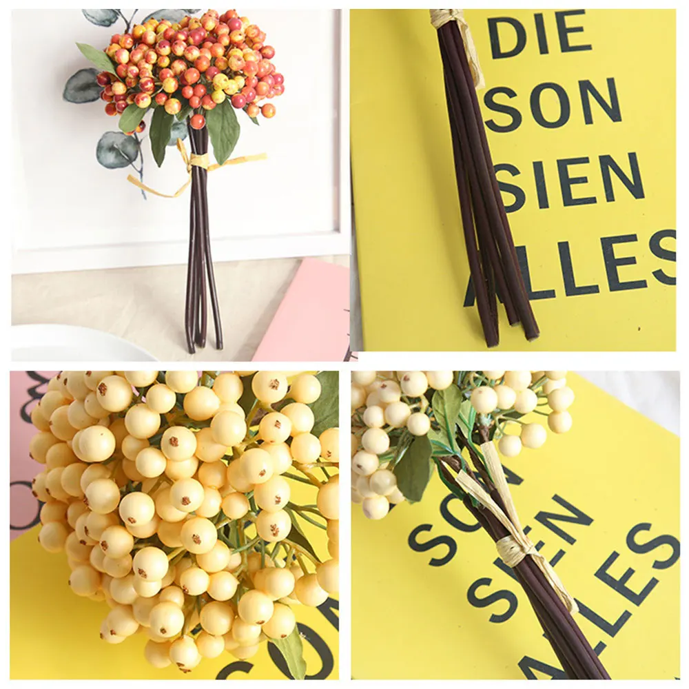 New Year's Berry Artificial Flower Christmas Flower Decoration Tree Artificial Home Gift 1 bunch