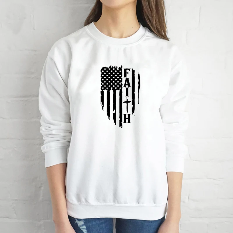 Американский флаг вера христианская вдохновляющая толстовка милый чистый