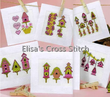 

CD60 16ct DIY Invitation Greeting Card Art Popular Full Set CrossStitch Greeting Card Cake Birthday Christmas Gift NEW HOUSE