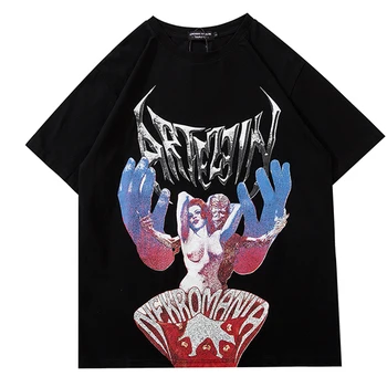 

Women Mens 2020 Funny Printed T Shirts Summer Mens Women Hiphop Casual Short Sleeve Loose Version Tops Tee Male Tshirts