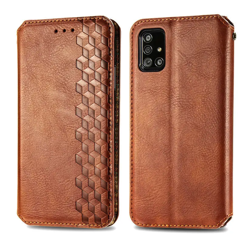 

Leather Case For SamSung Galaxy A51 Fashion Flip Wallet Card Slot Stand Cover For SamSung A 51 A515 soft Silicone Back Cover