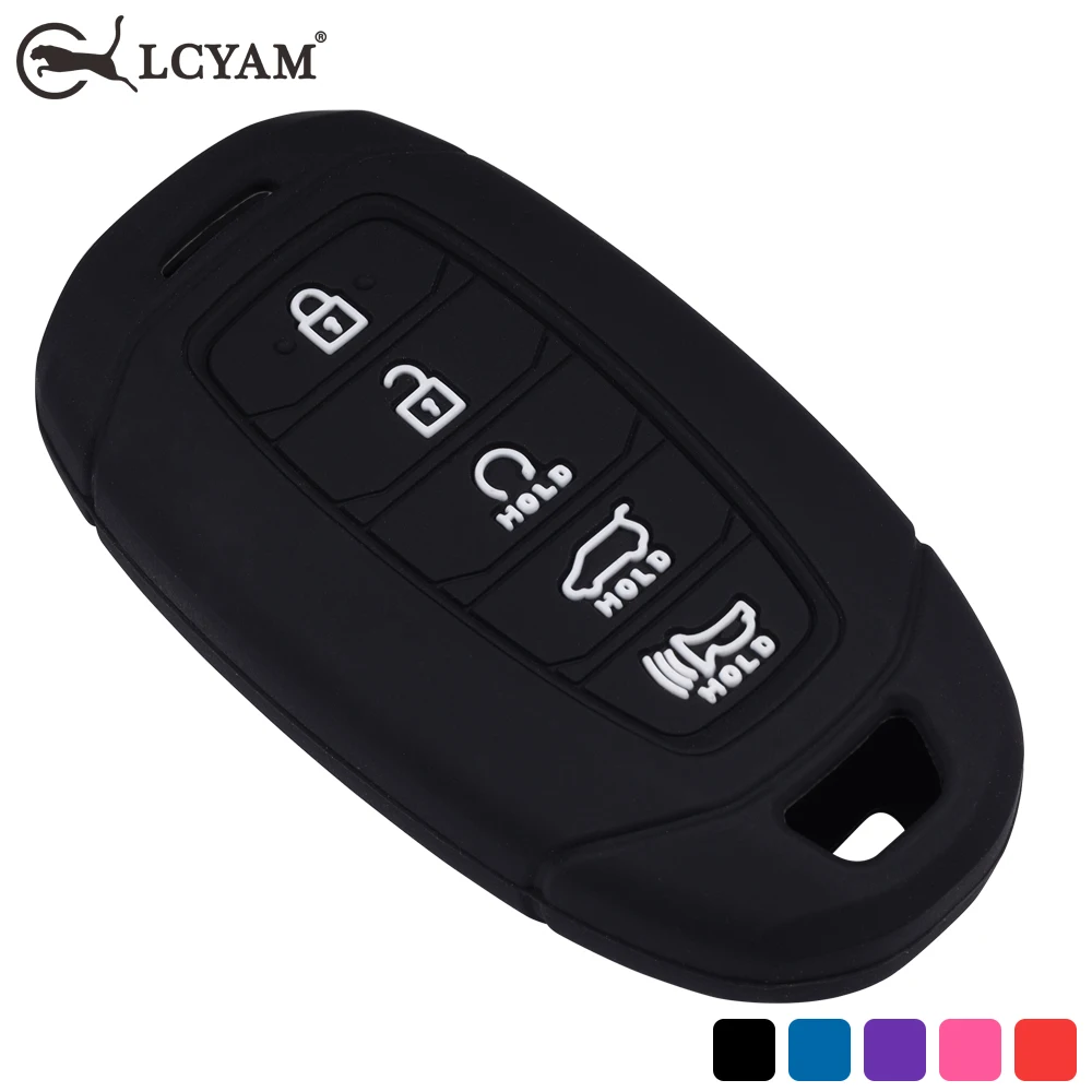 Silikonhülle für Schlüssel Lcyam Key Fob kompatibel mit Fernbedienung für Hyundai Palisade Elantra Keyless Push Start von 2020 bis 2023
