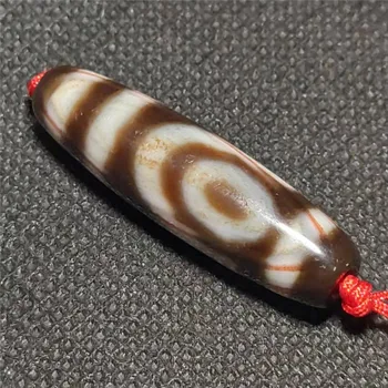 

Cinnabar Ribbon Dzi Beads 2 eyes Patterns Tibetan Dzi Beads Big Wisdom Totem Amulets Fine Jewelry Making Free Shipping