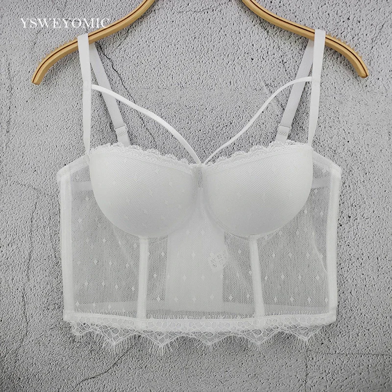 

2020 сексуальный новый стиль, экокожа (без рукавов Лето волшебный улицы кружева белого и черного цвета, для ночного клуба, женская одежда бюстье кроп-топы D-019