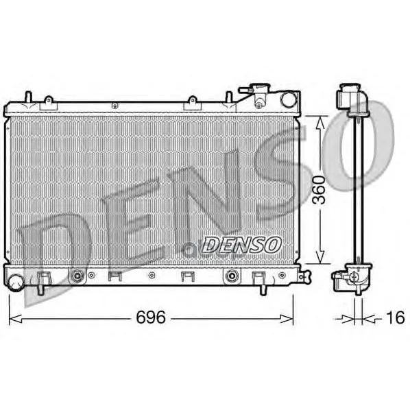 Радиатор, Охлаждение Двигател Subaru Forester(02-) Denso арт. DRM36002