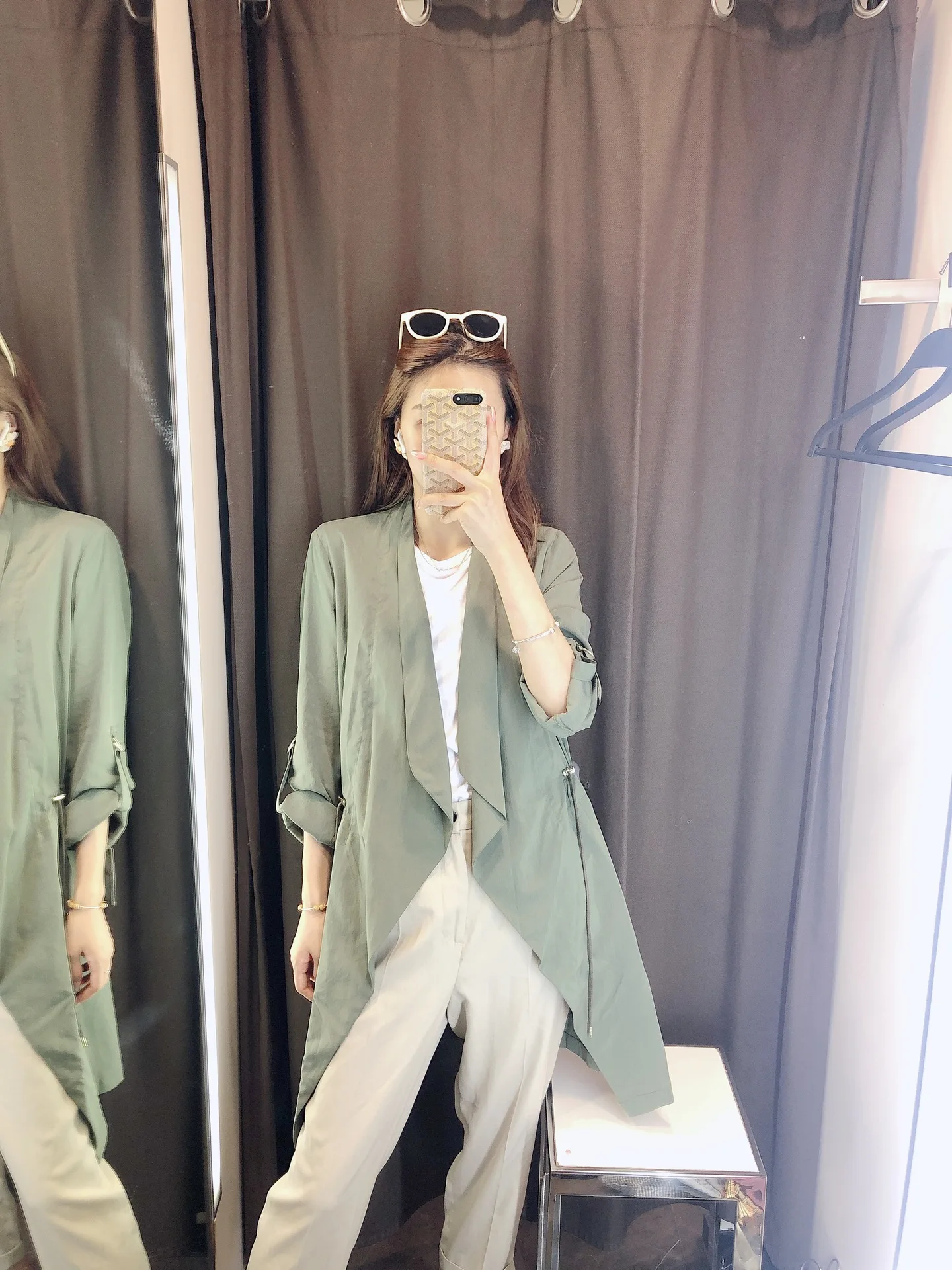 

RA07 Autumn Clothing New Style Irregular No Buckle Suit Jacket Women's Rollable Sleeves Flowing Short Trench Coat Shawl