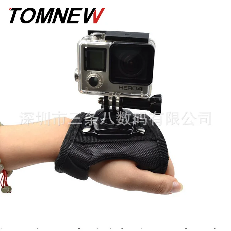 360 градусов вращающийся перчатки Подходит для GoPro Hero 3+/3/2/1 Камера фиксированный ремешок большой Size-Gp156l