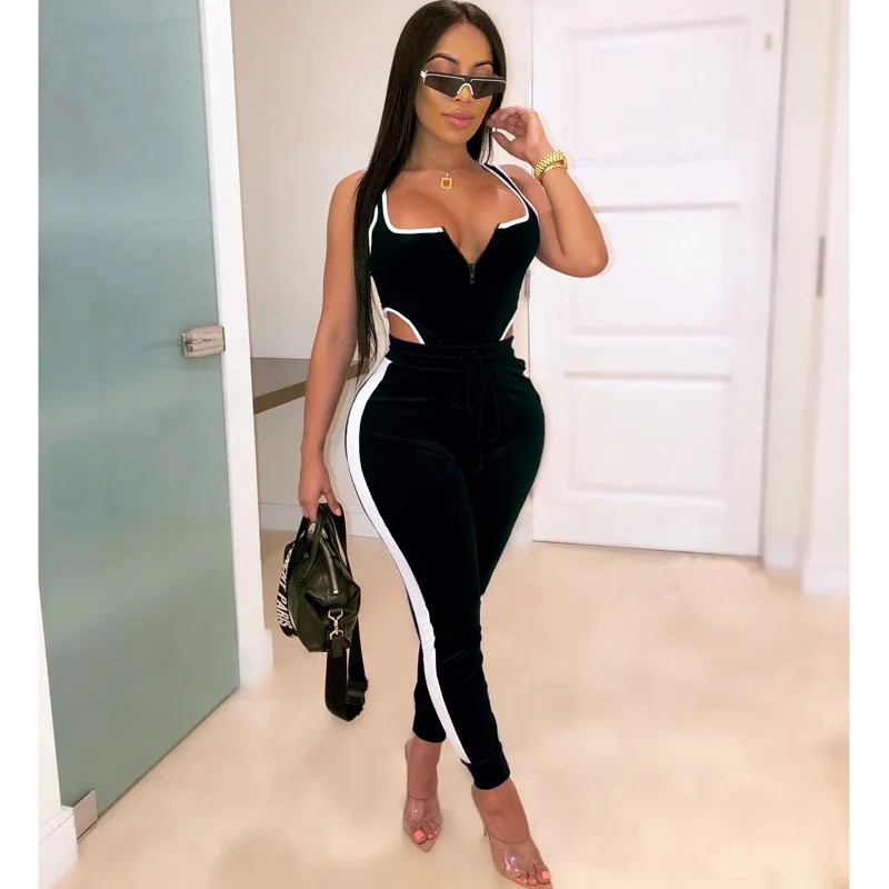 Black Jump Suit Plus Size Sexy Bodysuit 