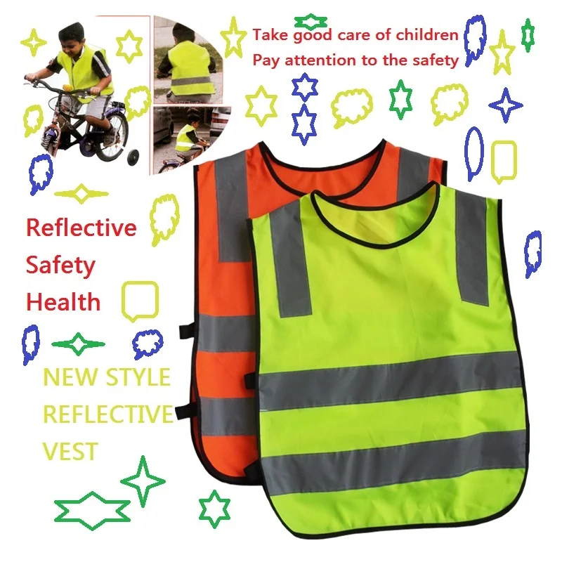 New Safety Traffic Pupil Reflective Clothing Children Warning Vest
