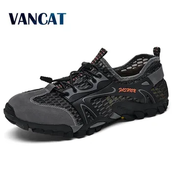 

Summer Men Shoes Breathable Mesh Casual Shoes Outdoor Wading Men's Sneakers Lightweight Boat Shoes Walking Footwear Size 39-48