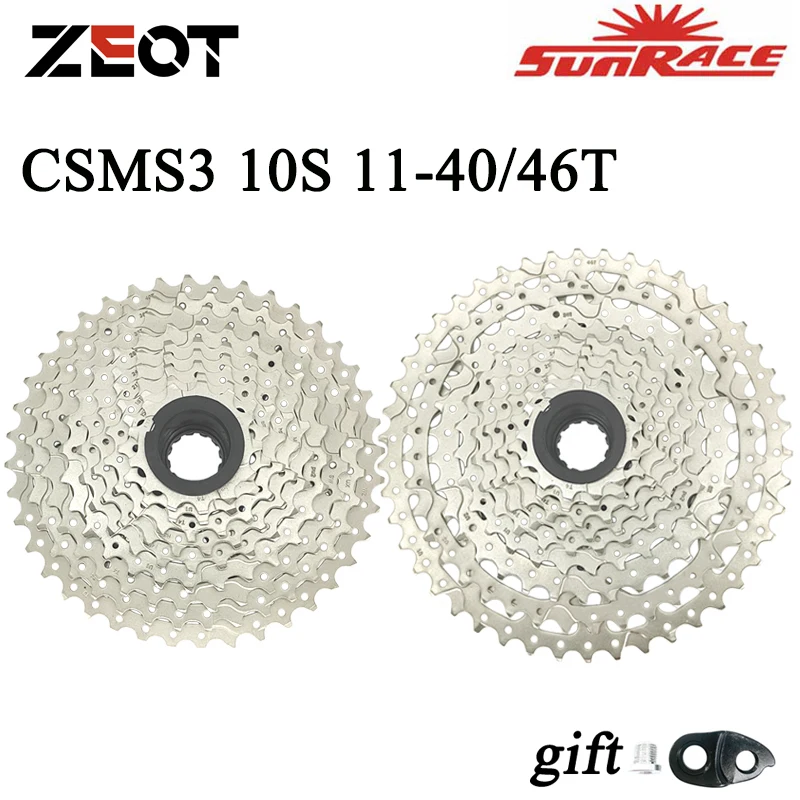 Велосипедная кассета SunRace CSMS3 10 скоростей 40T 46T S совместимая с Shimano Deore В M4100 M6000 KMC X10