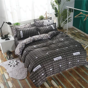 

Thumbedding Smile Cat Bedding Set King Size Fashion High End Duvet Cover Cartoon Queen Full Twin Single Comfortable Bed Set