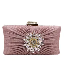 Женские атласные вечерние сумочки и сумочки с двойным цветком, Свадебный клатч с цветочным принтом, вечерняя сумочка