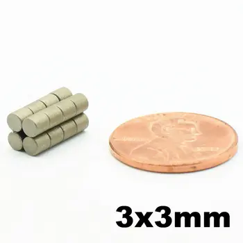 

SmCo Magnet Thin Disc Diameter Dia. 3x3 mm Plate Grade YXG28H 350 Degree C High Temperature Permanent Rare Earth Magnets 100pcs
