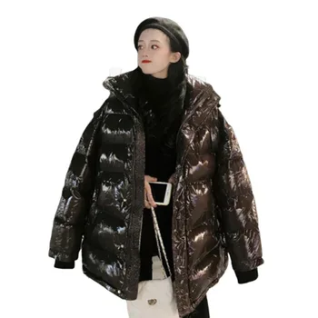 

Cotton-padded Dames Jassen Winter Jacket Women Ukraine Manteau Veste Femme Hiver Long Coat Casacos Feminino Black Parka