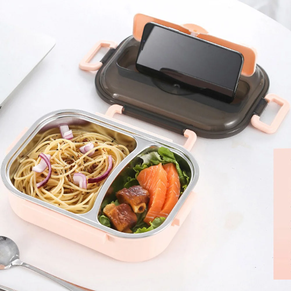 Дети с крышкой школы Microwavable нетоксичный пищевой контейнер из нержавеющей стали Рабочий Ланч-бокс герметичные Separete сетки взрослых
