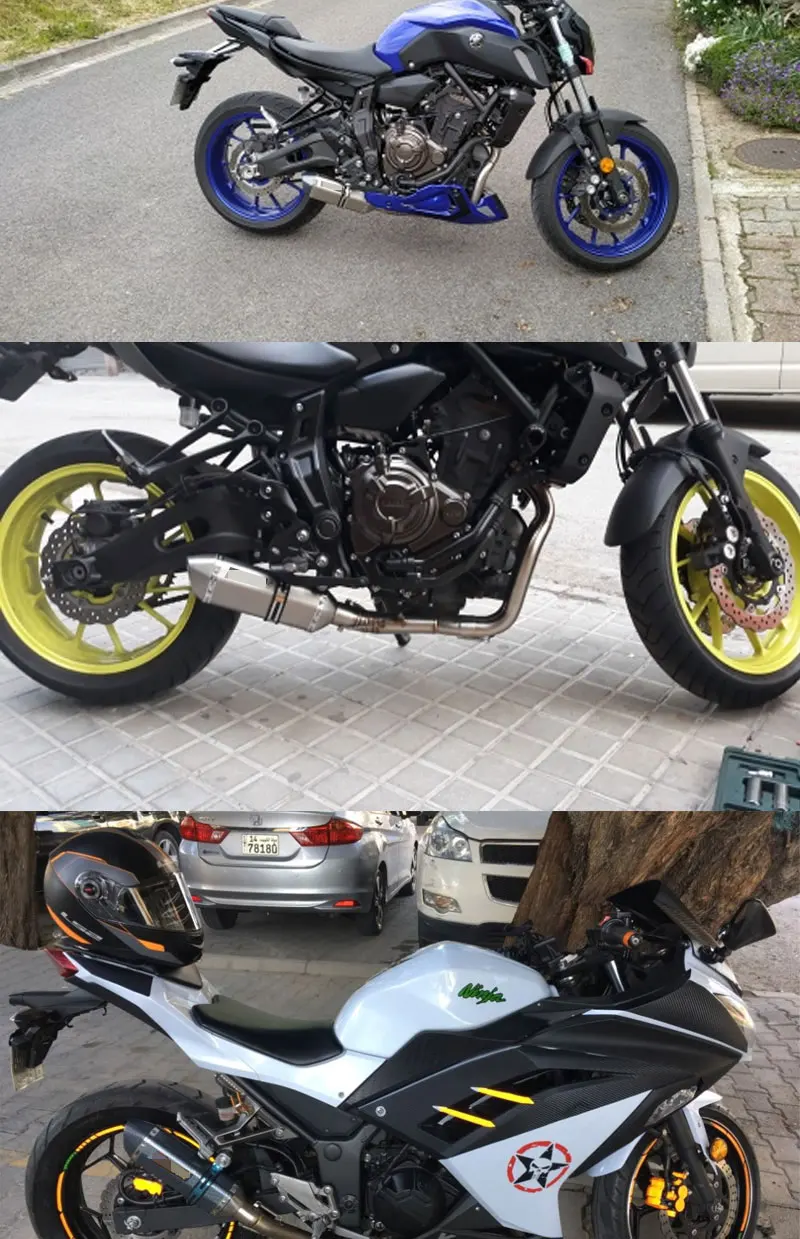 Мотоцикл выхлопной полной системы для Yamaha mt-07 FZ-07 Tracer- с глушитель XSR700- MT07 FZ07