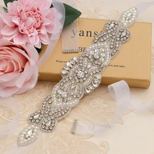 MissRDress свадебный пояс Серебряный Кристалл Свадебный элегантный пояс ручной работы, со стразами свадебный пояс, лента аксессуары JK990