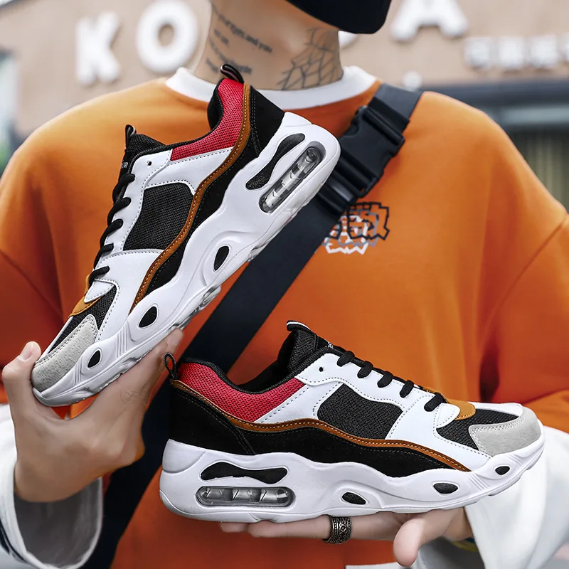 

Men's running shoes air cushion outdoor walking shoes brand breathable sports shoes low top soft casual sports shoes