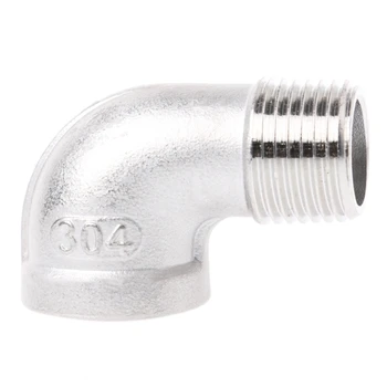 

1-1/8\" Female x 1-1/8\" Male Street Elbow Threaded Fitting Stainless Steel Pipe P31E