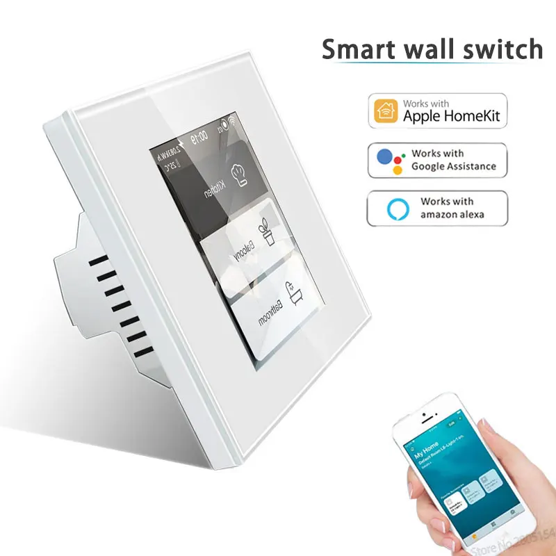 2020 Latest 4 models in one LCD WIFI Smart wall Switch work with app homekit ,alexa,googlehome for smart switch smart home|Switches| - AliExpress