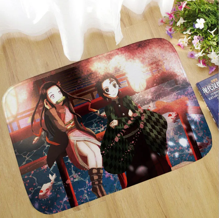 Kimetsu No Yaiba плюшевые ковровые покрытия мультфильм ковер с аниме ковер водонепроницаемый нескользящий Санта Клаус дерево олень подарок для детей Прямая поставка - Цвет: 9
