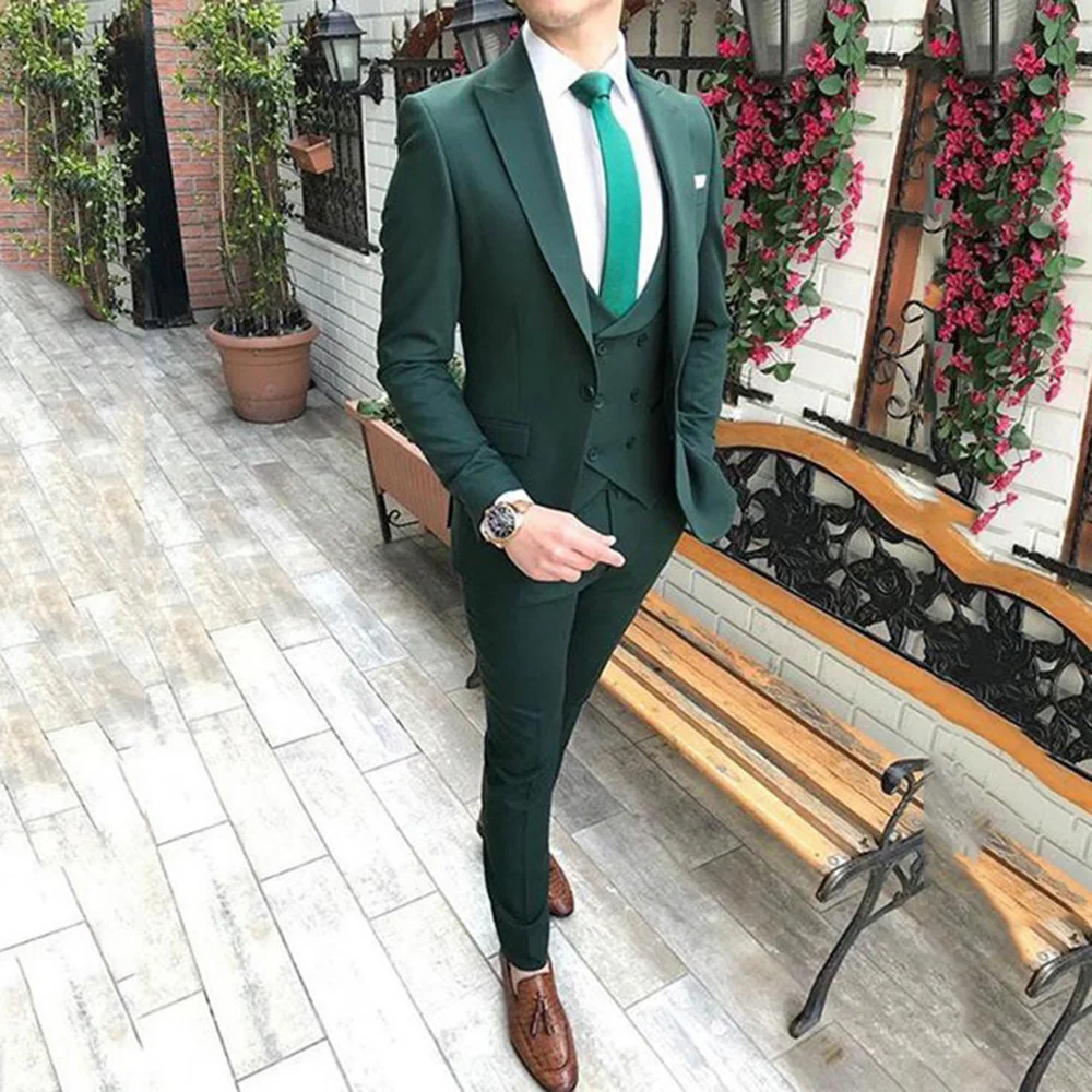 Dark Blue 3 Piece thin Striped Elegant Formal Fashion Men Suits –  paanericlothing