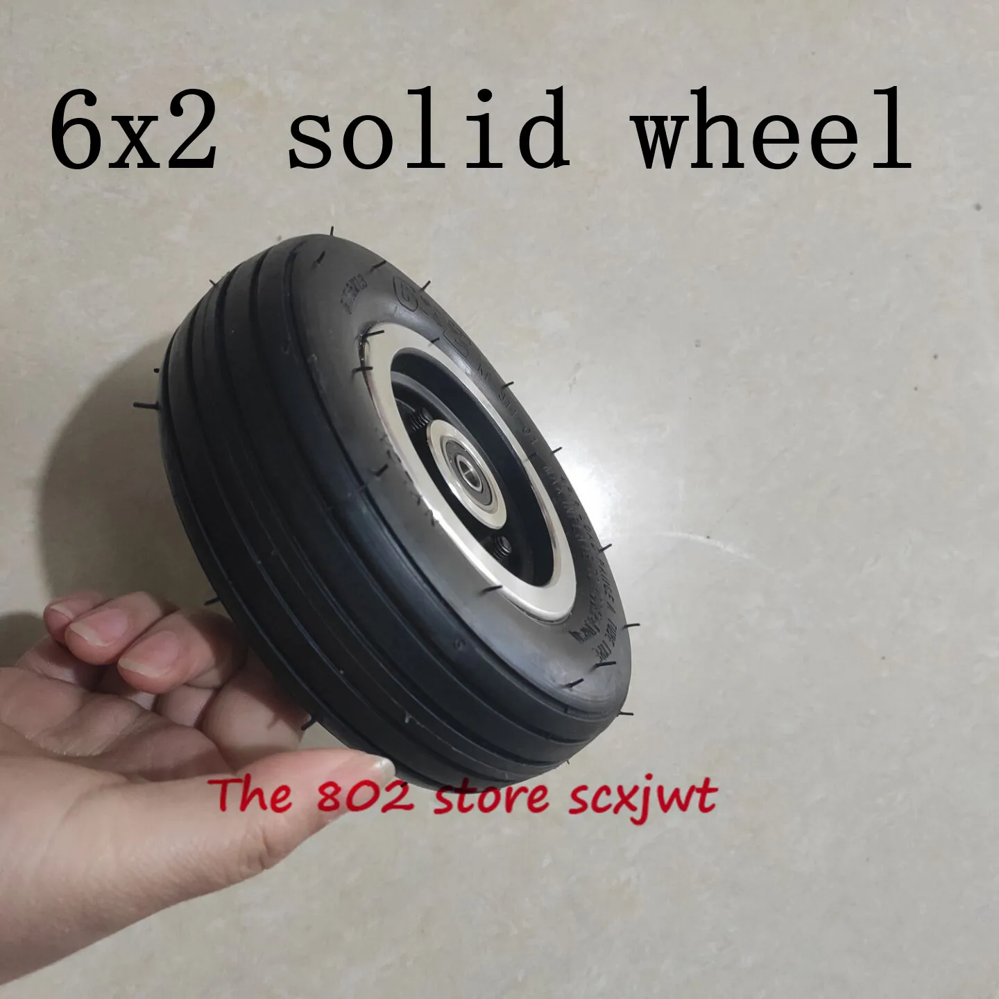 Новейший 6-дюймовый Электрический Скутер колеса 6x2 твердые шины 6*2 твердые Колеса металлические ступицы для тележки колеса