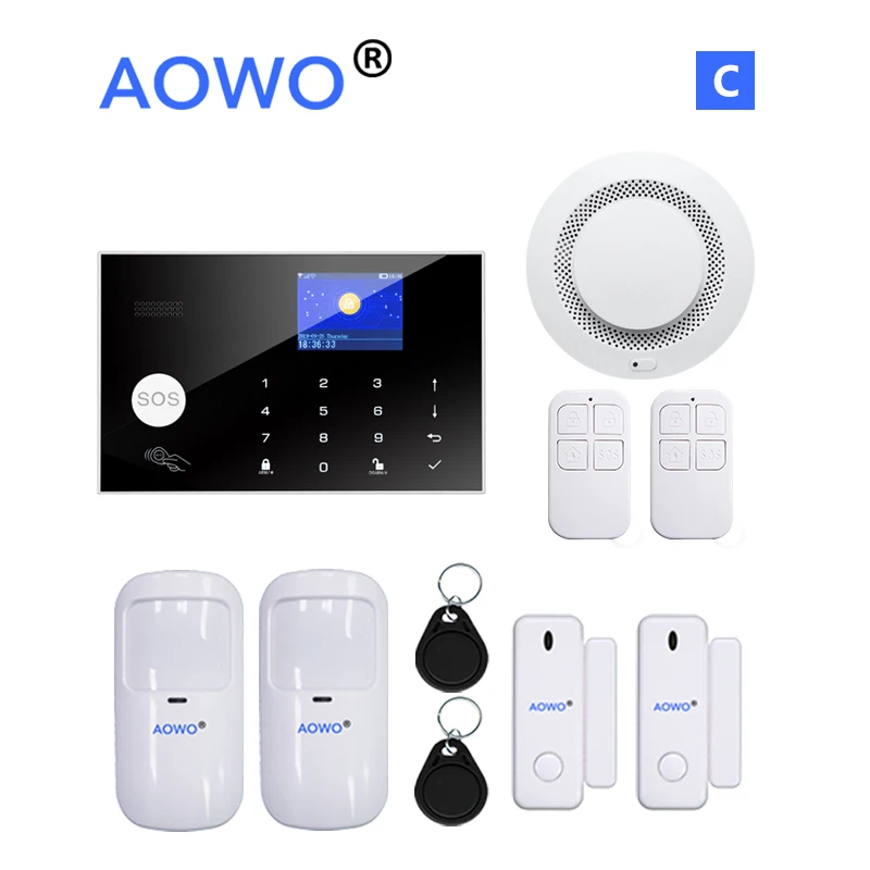 4G WiFi GSM Wireless Security Alarm System with Tuya APP Amazon Alexa Google Home IFTTT Voice Control IP Camera Video Monitoring