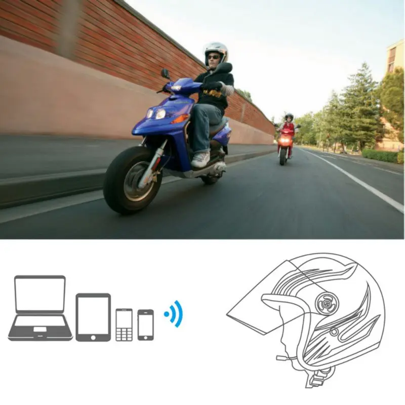 Motorcycle Helmet Headset Intercom Hands Free Music Speaker For Bluetooth 4 2 Wireless Microphone Driving Cycling Headphones