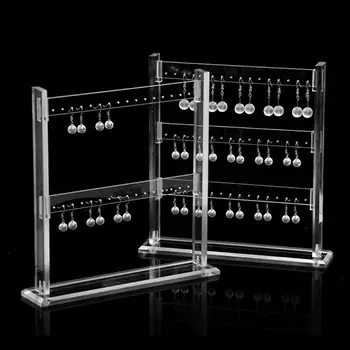 

Acrylic Transparent Jewelry Storage Box Studs Earring Showcase Earring Display Stand Organizer