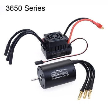 

3650 2300/3100/3900/2600/3300KV Brushless Motor Waterproof and 60A Brushless ESC Combo Set for 1/10 RC Car