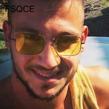 Солнцезащитные очки для мужчин женские Брендовые очки Металлические солнцезащитные очки, прозрачные линзы оправа Золотые Квадратные очки как у знаменитостей оптические Мужские Женские гафы